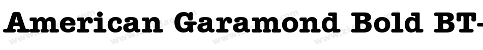 American Garamond Bold BT字体转换